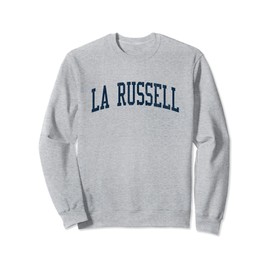 La Russell MO Vintage Athletic Sports JSN2 Navy Print Sweatshirt