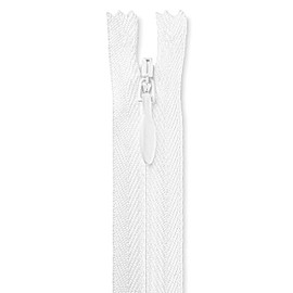 36 Inch Invisible White Non Separating Closed-End Zipper - 2 Nylon White Zipper for Sewing Bridal, Formal Dress, Skirt, Home Textile