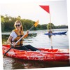 KICHOUSE Kayak Accessory Folding Flag Pole Safety Flag Bright Conspicuous