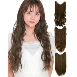 AQUADOLL wgt803-C-MBK Serene V Line Long Extensions 3 Types Arranged Point Wig, C. Straight MBK. Matte Black