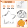 Honeydak 6 Pcs Stainless Steel Cookie Cutters, National Sugar Cookie