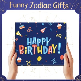 HAPPYPOP Virgo Zodiac Gifts - Birthday Astrology Constellation Horoscope Socks, Galaxy Virgo Socks Teens with Card