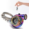 Metal Turbocharging Keychains LED Light Sound Colorful Zinc Alloy Turbine
