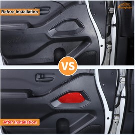 Aunginsy Front Door Groove Panel Trim Sticker Compatible with Nissan Frontier 2022-2025 Pickup Soft Carbon Fiber Inner Door Panel Anti-Scratch Protective Film Decorative Cover Interior Accessories