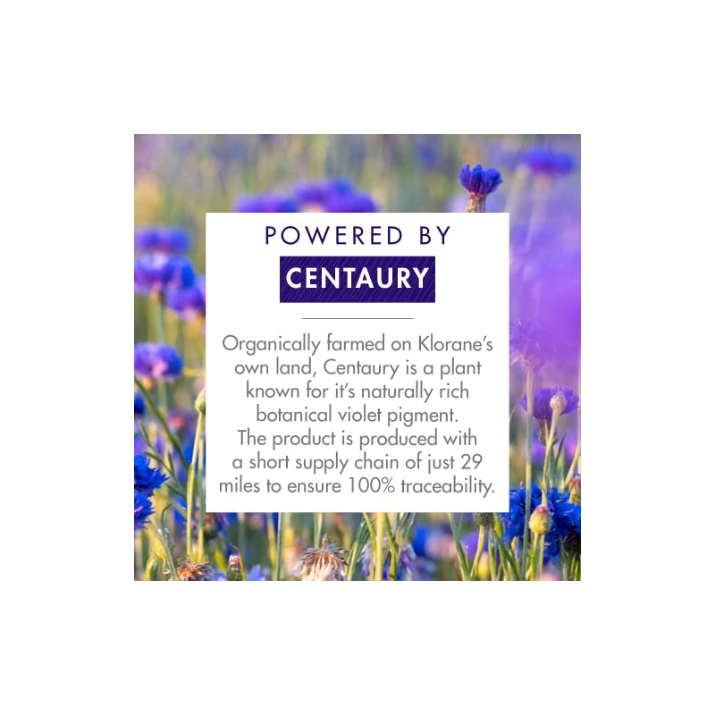 Klorane Plant-Based Purple Shampoo with Centaury, Brightens Blonde, Platinum, Silver,
