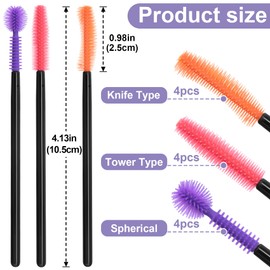 Isslly 12pcs Nook and Cranny Sewing Machine Silicone Cleaning Brush, 3 Styles Crevice Cleaning Brushes, Cleaning Brushes Small Spaces for Machine Gaps, Computer Keyboards(Orange Purle Red)