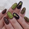 Dujjoni Bear handmade nail tip - Petit Round / 두쫀이