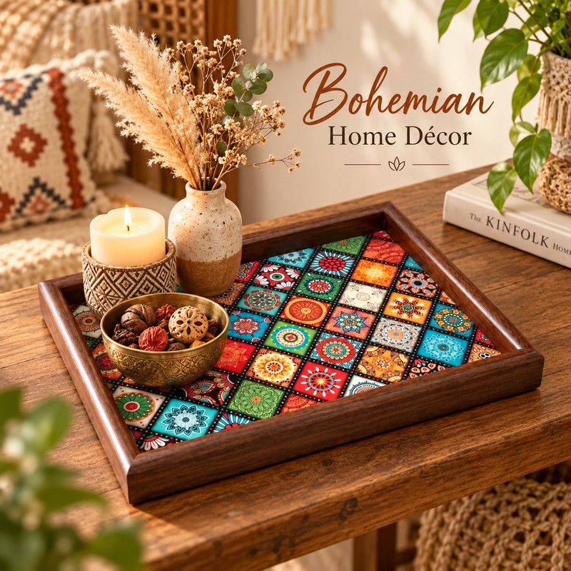 Wooden Tray for Snacks & Key Storage – Handmade 30