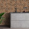 Midcard 10 Piece Peel and Stick Backsplash Imitation Rust Brown