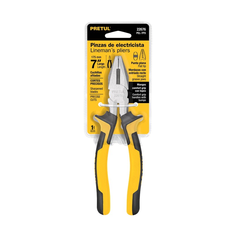Pretul PEL-7PX, Pinza para electricista 7" mango Comfort Grip