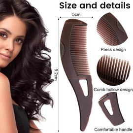 QOMJUFA 2pcs Schuppenkamm, Läusekamm Hohler Zahnkopf Energie-Massage Haarkamm mit Griff Haarkamm für Schuppen Bessere Haarqualität Kopfhautkamm für Frauen Männer Entfernung von Schuppen und Schmutz