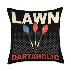 Lawn Darts Yard Darts SteMi Apparel Lawn Jarts Javelin Target Bullseye Yard Darts Throw Pillow, 18x18, Multicolor