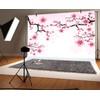 Leyiyi Romantic Cherry Blossoms Backdrop 8x6ft Photography Background Valentine's Day