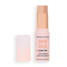 Revolution Skin Silk Glow Tint Sheer Foundation Stick, For Luminous Skin, Banish Blemishes & Smooth Fine Lines, Shade Fair Neutral Cool, 8g