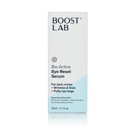 BOOST LAB Bio-Active Eye Reset Serum for Women & Men- Fights Dark Circles, Wrinkles, Lines & Puffy Eye Bags – Re-Energize Skin & Revitalize Eyes - Paraben, Sulphate, & Fragrance Free - 30 ml (1 fl oz)