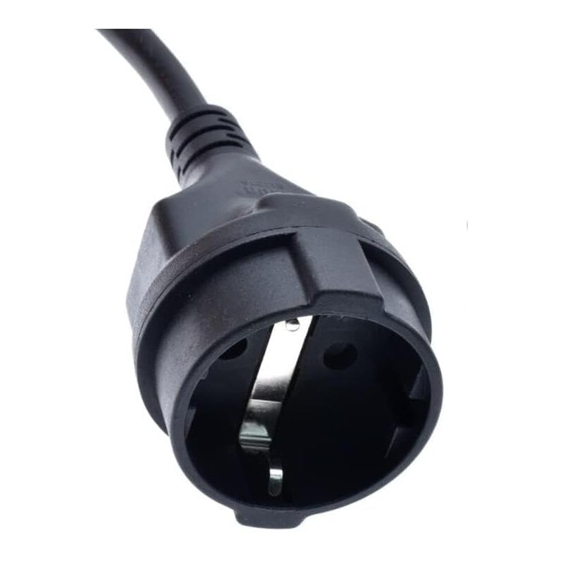 5-15P to Euro CEE7/7 Short Power Cord Plug,Toptekits US 3-Prong