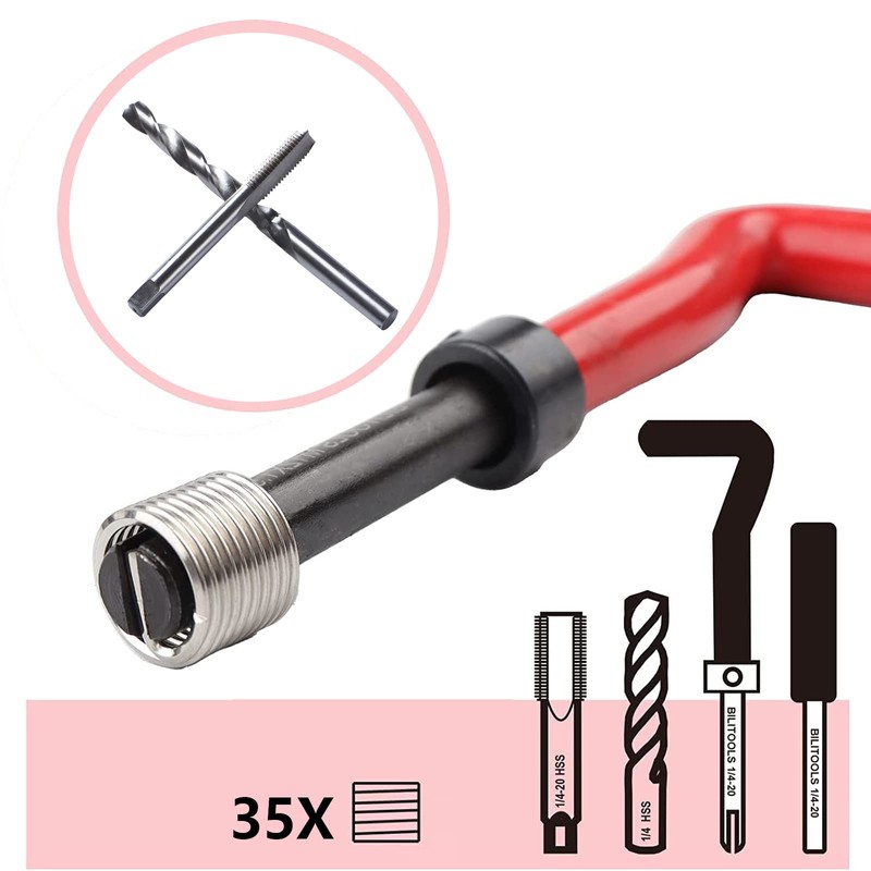 DMNQ Thread Repair Kit Helicoil M6 Set 40 Pieces Thread