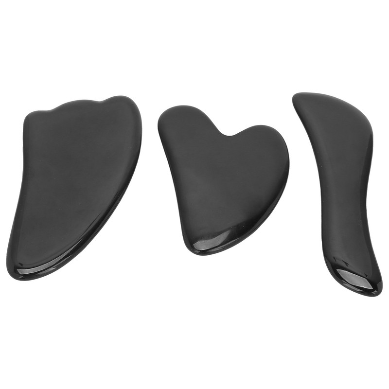 Professional Obsidian Face Massage Gua Sha Tool Portable Body Therapy
