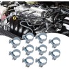 QINALO 10-Pack 25-27 mm Mini Hose Clamps, Galvanized Hose Clamps,