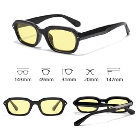 FEISEDY B1293 Sunglasses, Unisex, UV400, Classic, Vintage, Fashion, Driving, Sports, Fishing, yellow