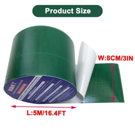 KAIHENG High Adhesive Tarpaulin Repair Tape, Tear Resistance Tent Tarp Repair Patch, Waterproof Heavy Duty Canvas Tarp Repair Tape for Car Boat Truck Roof Camping Woodpile，3.15IN*16.4FT，Green