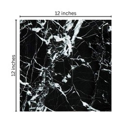 Tenedos China Black Marble 12x12 Polished Tile – Natural Stone with White Veins for Bathroom Wall, Kitchen Backsplash, Fireplace Surround, Floor (Sold by Piece, 1 Sq.Ft)