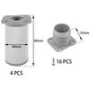 DDHOMIN 4 PCS Adjustable Cabinet Legs,ABS Plastic Furniture Feet for