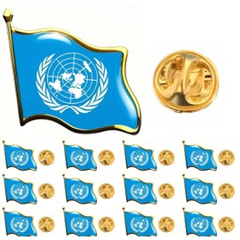 6/12/25/50/100 pieces small The United Nations Flag lapel pins badge bulk (12)