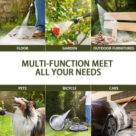 XtremepowerUS 20V Cordless Pressure Washer 4-in-1 Nozzle Max 378.5 PSI Portable Pressure Washer, Battery-Powered & Charger Included