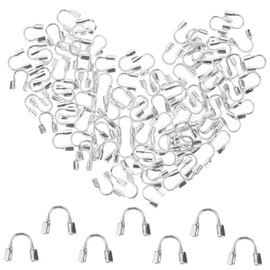 SEWACC 200pcs U Shaped Wire Guardian Protectors for DIY Jewelry Making Durable Metal Thread Protectors for Necklaces Bracelets and Beaded Craft Supplies