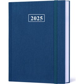 Planner 2025-8.5'' × 11'' Weekly & Monthly Planner 2025 from January 2025 to December 2025, Large Planner 2025 with Pefect Organizer, Fabric Cover, Inner Pocket, Blue