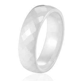 PAURO Women's Classic Engagement Wedding Band Rings Ceramic, Metal