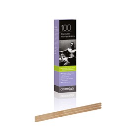 Caronlab Disposable Wooden Spatula Brow Beaters 100 Pack Wax Waxing Sticks