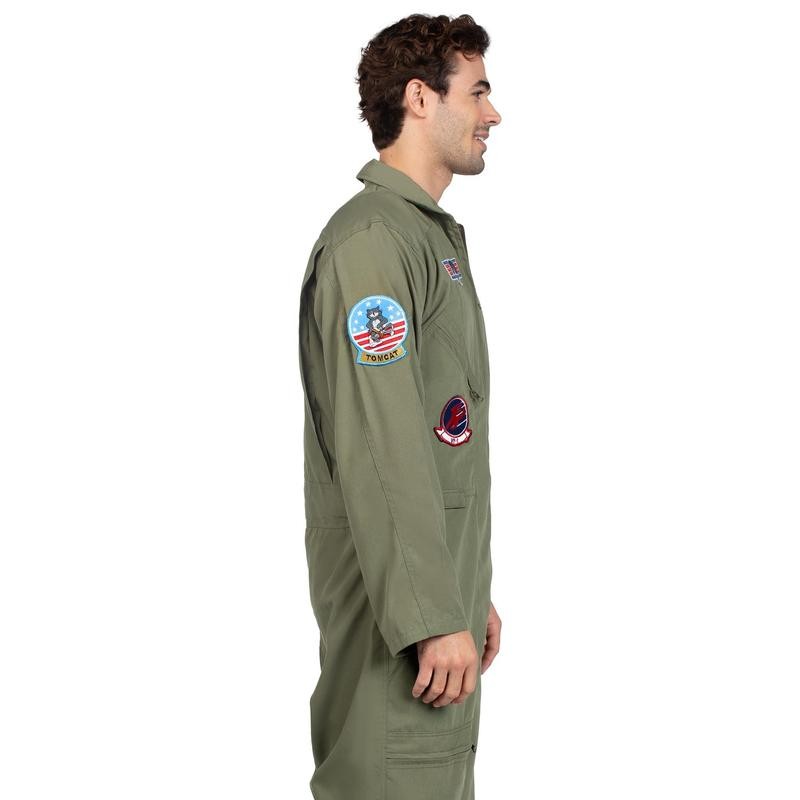 Leg Avenue Men's Top Gun Costume Flight Suit - Color: