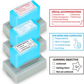 3 PCS Teacher Behavior Stamp Teacher Dormitory Supplies Self Inking Stamp Set Teacher Rubber Stamp First Day of School Teacher Gift Back to School Teacher Supplies for School Classroom Supplies Favors