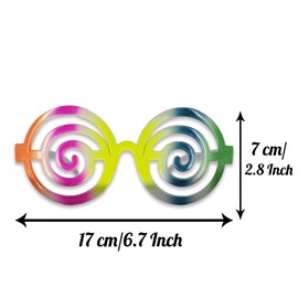 Pohotobooth Props Ltd Rainbow Coloured Dizzy Eye Fun Sunglasses