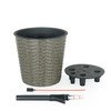 TREATLIFE HOME Stylish 10.2" Self-Watering Wicker Planter for Indoor and