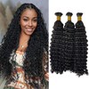 Bulk Hair Double Drawn Human Bundles Spanish Curly Extensions For