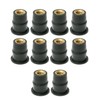 RAMGLYO M5 Motorcycle Windshield Nut 10x Black Rubber Shaft Nut