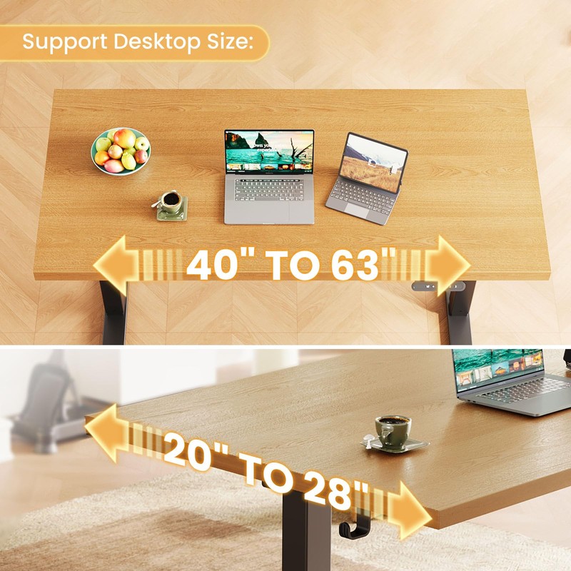 Casaottima Electric Standing Desk Frame, Single Motor Height Adjustable Table
