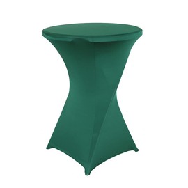 iEventStar Stretch Bar Table Covers, Spandex Bar Table Covers, Bar Tables, Wedding, Strengthening in the Foot Area, Round Tablecloth for Bistro Table, Cocktail Party (Dark Green, Diameter 80-85 cm)