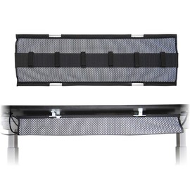 Uprite Ergo Mesh Cable Organizer – Under Desk Cable Management with Adjustable Straps, Flexible Mesh, Easy-Access Design, & Standing Desk Compatible – 37.5” (White)