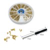 120 pcs Nickel Plated Tip Screws Pointed Cross Slot Leather