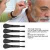 20pcs Black Handle Black Hair Sound Aid Cleaning Brush Professional