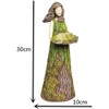 Fairy Garden Statue with Bird Feeder Lawn Resin Ornaments Garden