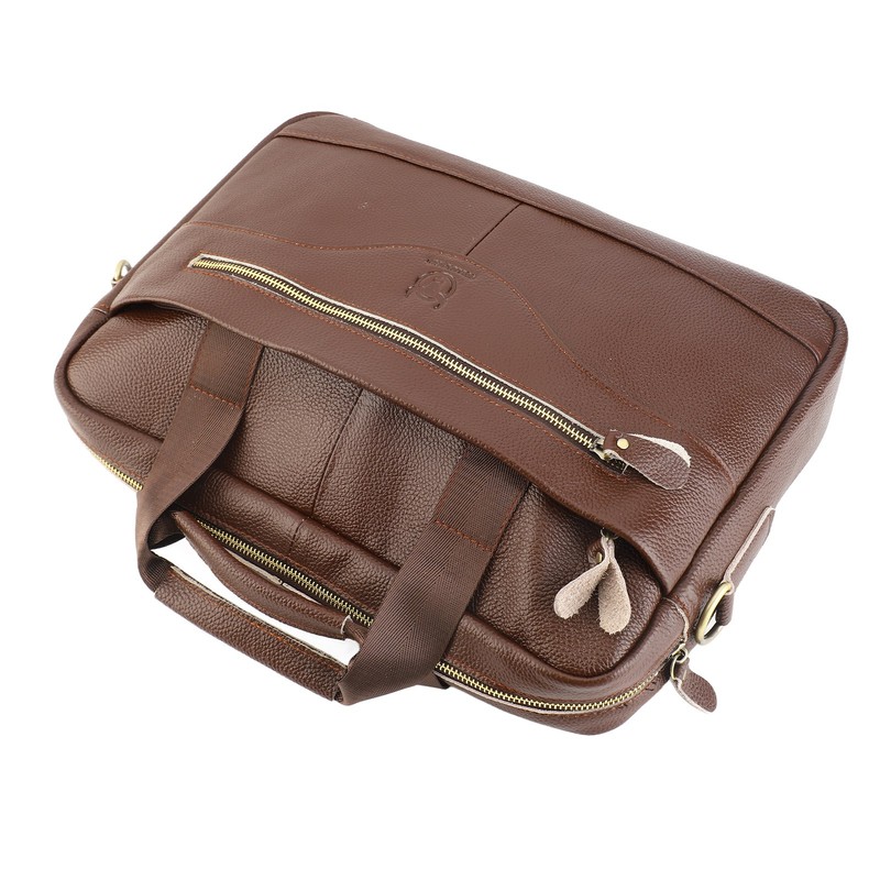 Men Leather Messenger Bag Shoulder Bag for Office School College
