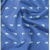 Soimoi Elephant Print - Blue, Canvas Fabric Material - 56