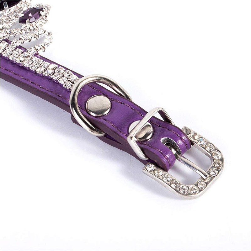 RayMinsino Pet Fashion Collar Adjustable Jewelry Puppy Cat Rhinestone Diamond