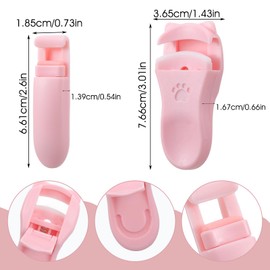 Oruola Cute Eyelash Curler, 2 Pieces Mini Lash Curler for Women, Professional Eye Lash Curlers, Portable Eyelash Curlers for Women Girls Lashes Long-Lasting Curling,Pink