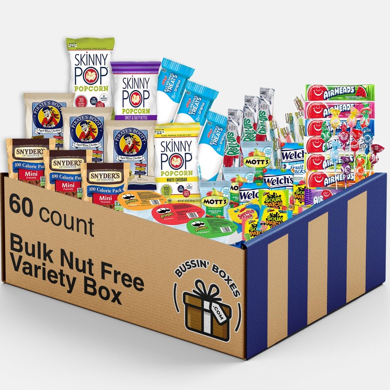 Peanut Free and Nut Free Snack Box (60 Count) by